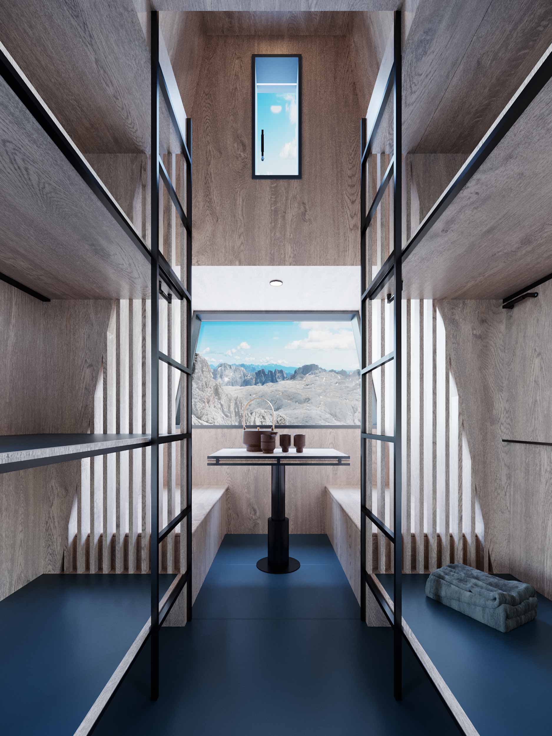 Alpine Hut Interior